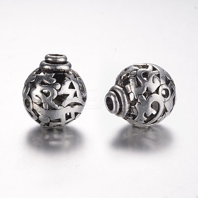 Tibetan Style Alloy 3-Hole Guru Beads X-PALLOY-YC45776-AS-1