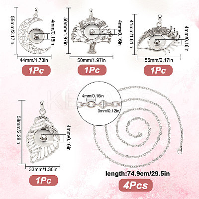 DIY Snap Necklace Making Kit DIY-SC0021-47-1