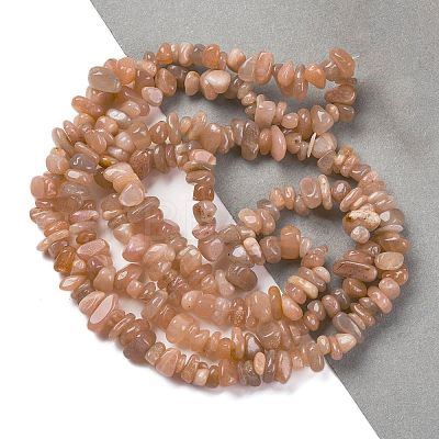 Natural Multi-Moonstone Chip Beads Strands G-M205-19A-1
