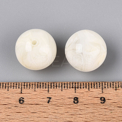 Round Acrylic Imitation Gemstone Beads X-OACR-R029-16mm-29A-1