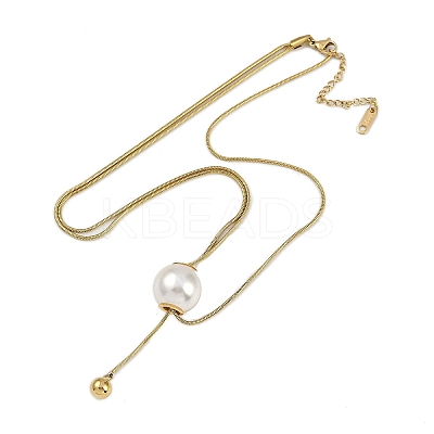 Ion Plating(IP) 304 Stainless Steel Snake Chain Necklaces NJEW-D080-05G-1