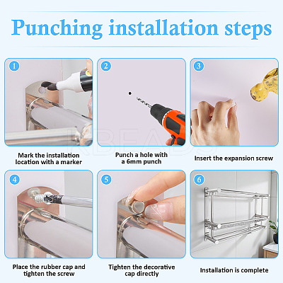 Stainless Steel Bathroom Towel Roll Holders DIY-TAC0020-94-1