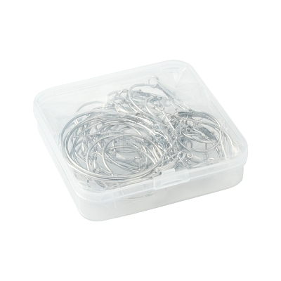 32Pcs 4 Styles Iron Huggie Hoop Earring Findings IFIN-FS0001-49B-1