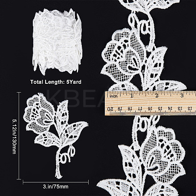 Polyester Lace Trim SRIB-GF0001-21B-1