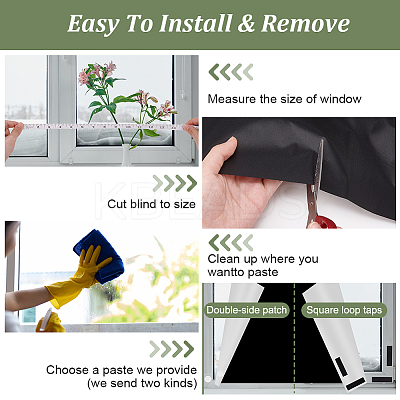 Polyester Portable Window Blackout Curtain for Travel AJEW-WH0471-139-1