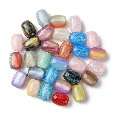 30Pcs 3 Styles Resin European Beads RESI-FS0001-71-1