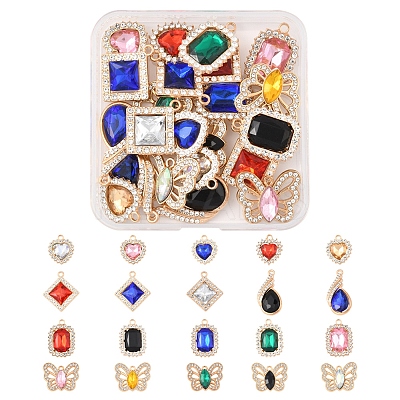 25Pcs 5 Styles Alloy Pendants FIND-FS0003-52-1