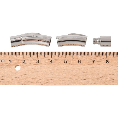 Tarnish Resistant Column 316 Surgical Stainless Steel Bayonet Clasps X-STAS-A021-6mm-1