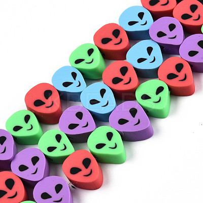 Handmade Polymer Clay Beads Strands CLAY-N010-077-1