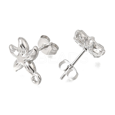 304 Stainless Steel Stud Earring Findings STAS-D391-03A-P-1
