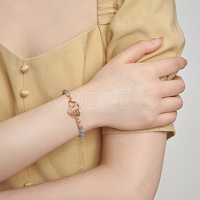 4Pcs 4 Style Brass Micro Pave Clear Cubic Zirconia Links Connectors ZIRC-SZ0002-24-1
