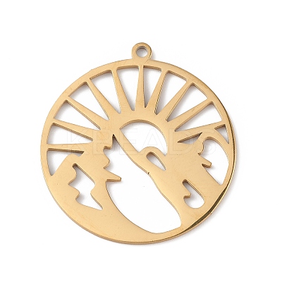 201 Stainless Steel Pendants STAS-K250-01G-1