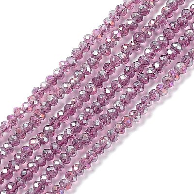 Electroplate Glass Beads Strands LS-EGLA-R048-2mm-11-1