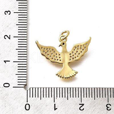 Brass Micro Pave Cubic Zirconia Pendants KK-B128-12G-05-1