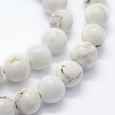 Natural Magnesite Beads Strands G-I199-27-4mm-1