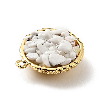 Natural Howlite Chip Pendants KK-C242-05G-15-1