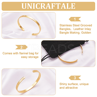 2Pcs Brass Grooved Open Cuff Bangles Set for Women BJEW-UN0001-31-1
