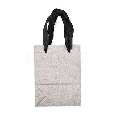 Paper Gift Tote Bags with Nylon Black Ribbon Handles ABAG-K004-01A-1