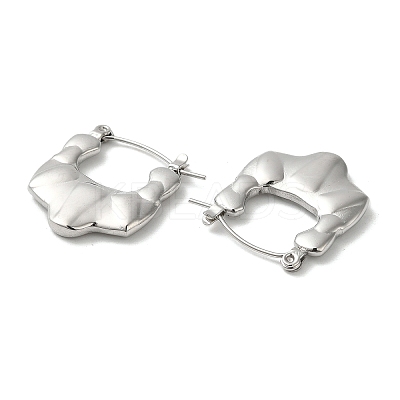 Non-Tarnish 304 Stainless Steel Thick Hoop Earrings for Women EJEW-Z026-28P-1