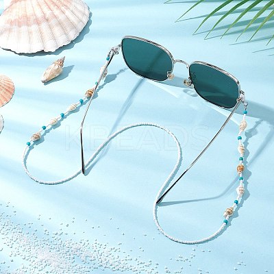 Glass Seed Beaded Eyeglasses Chains AJEW-TA00036-1