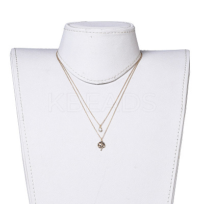 Brass Tiered Necklaces NJEW-JN02384-02-1