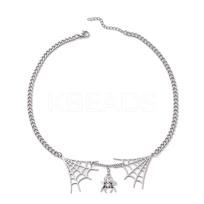 304 Stainless Steel Curb Necklaces NJEW-TA00145-1