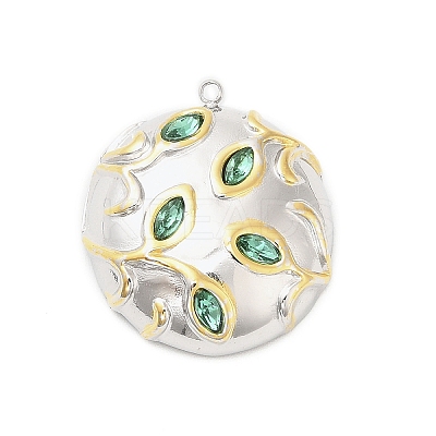304 Stainless Steel Rhinestone Pendants STAS-P399-02A-1