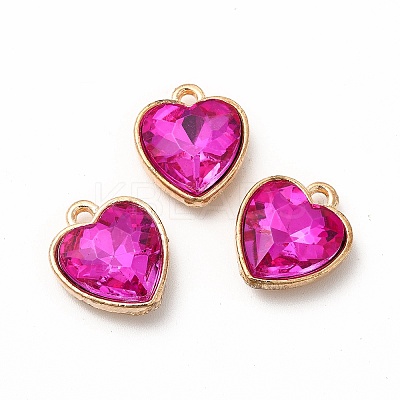 Faceted Glass Rhinestone Pendants GLAA-I051-B20-1
