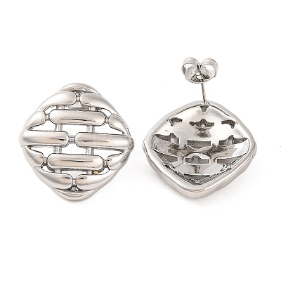 Non-Tarnish 304 Stainless Steel Stud Earrings EJEW-G395-09P-1