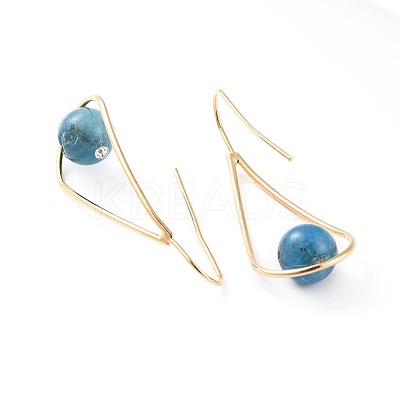 Natural Apatite Dangle Earrings EJEW-JE03595-05-1