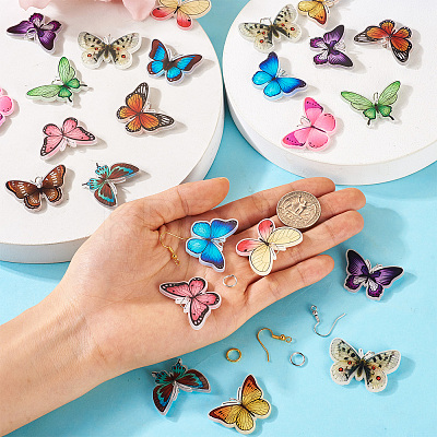 DIY Butterfly Earring Making Kit DIY-TA0006-02-1