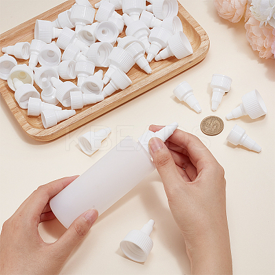 48pcs 4 style Plastic Twist Bottle Cap FIND-BC0004-01-1