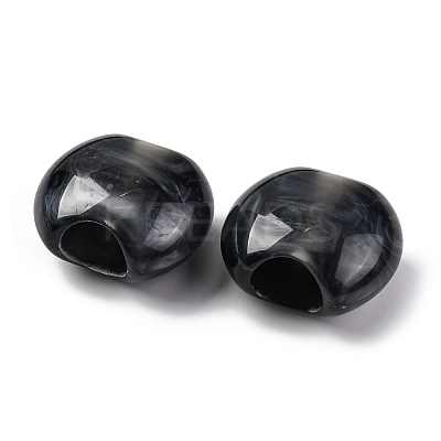 Two Tone Opaque Acrylic Beads OACR-Z025-02C-1