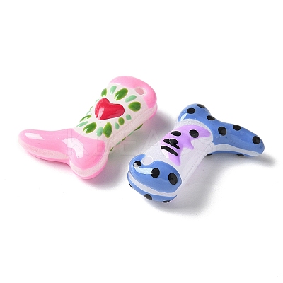 Painted Glass Beads Enamel Beads X1-BLOW-D300-01A-1