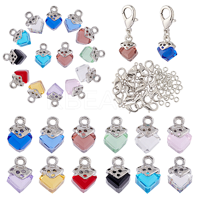 DIY Rhombus Pendant Decoration Making Kit DIY-OC0010-49-1