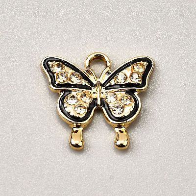 Alloy Black Enamel Pendants FIND-TAC0011-124I-1
