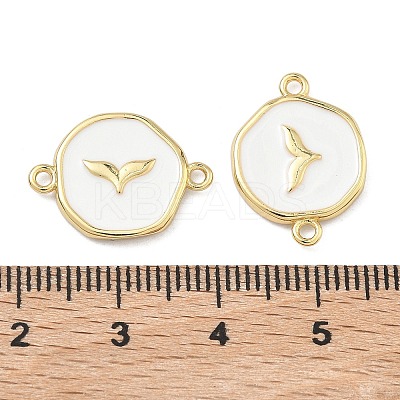 Ocean Brass Enamel Connector Charms KK-C251-05G-01A-1