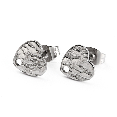Non-Tarnish 304 Stainless Steel Stud Earring Findings EJEW-O104-05P-1