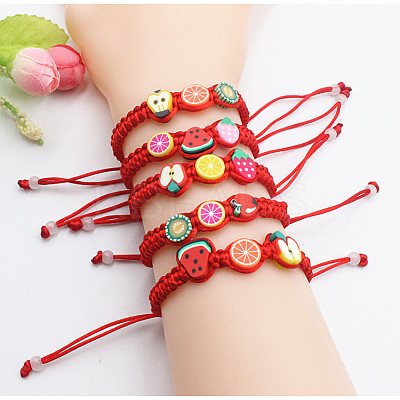 240Pcs 12 Kinds of Fruit Handmade Polymer Clay Beads CLAY-ZZ0001-001A-1