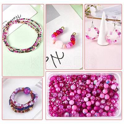 2 Bag Glass Round Beads Set JX547H-1
