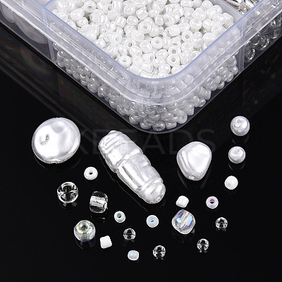 DIY 10 Style ABS & Acrylic Beads Jewelry Making Finding Kit DIY-N0012-05K-1