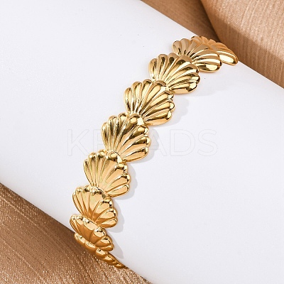 304 Stainless Steel Cuff Bangles for Women BJEW-F491-01G-04-1