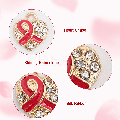 20Pcs 2 Colors Alloy Rhinestone Pendants FIND-CA0007-26-1
