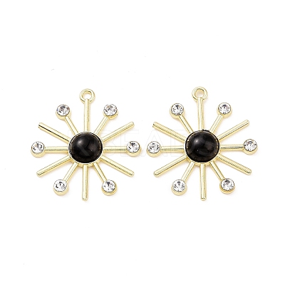 Glass Imitation Cat Eye Pendants PALLOY-F292-01G-01-1