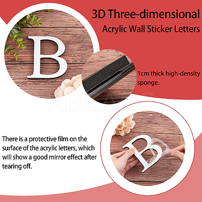 Acrylic Mirror Wall Stickers Decal DIY-CN0001-13A-B-1