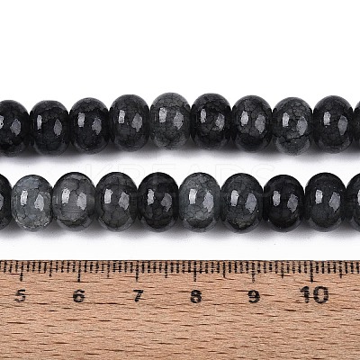 Baking Paint Crackle Glass Beads Strands DGLA-N020-01A-08-1