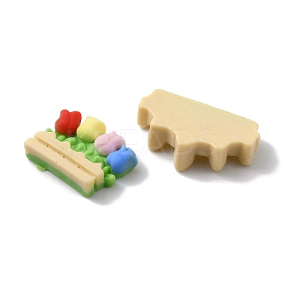 Opaque Resin Decoden Cabochons CRES-P030-G-1