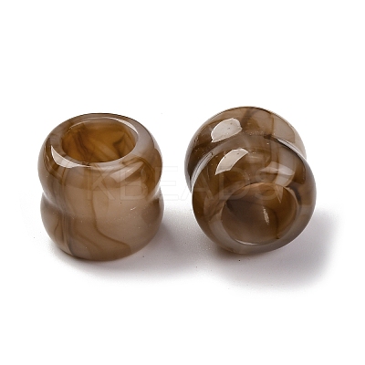 Two Tone Opaque Acrylic Beads OACR-Z025-01A-1