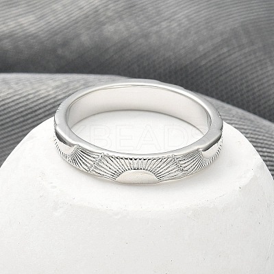 304 Stainless Steel Sun Shin Finger Ring for Women LS-RJEW-B109-04P-1