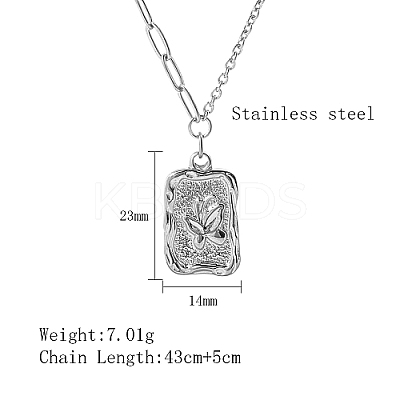 304 Stainless Steel Pendant Necklaces PM9319-2-1